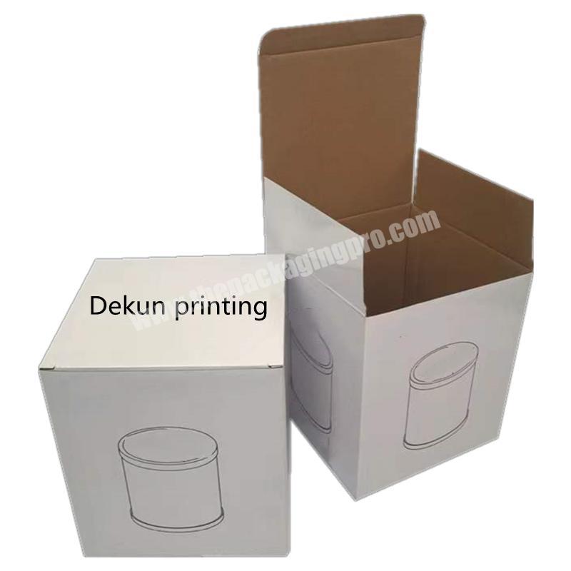 Eco-friendly Design Custom Shipping Carton Auto Bottom Cardboard Box Retail Scented Candle Packaging White Gift Boxes for Wine