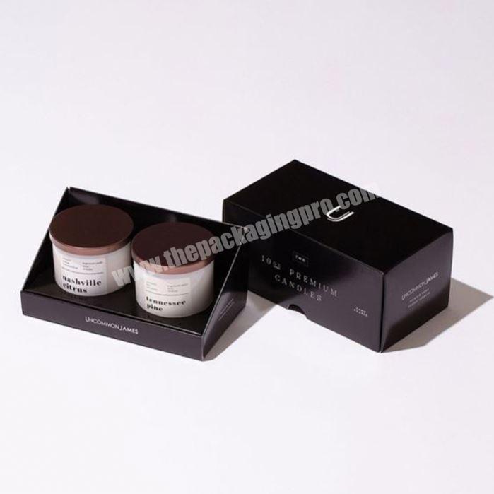 Factory Direct High Quality custom logo print vessel empty glass candle jar with lid candle box