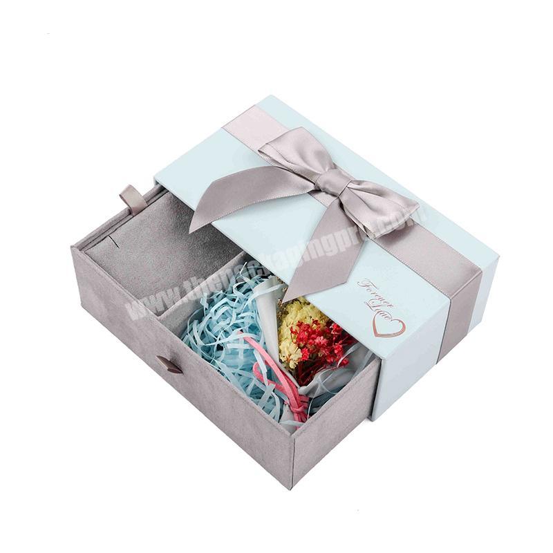 Factory Direct Sale drawer keepsake cosmetic decorative present floral baby gift box packaging