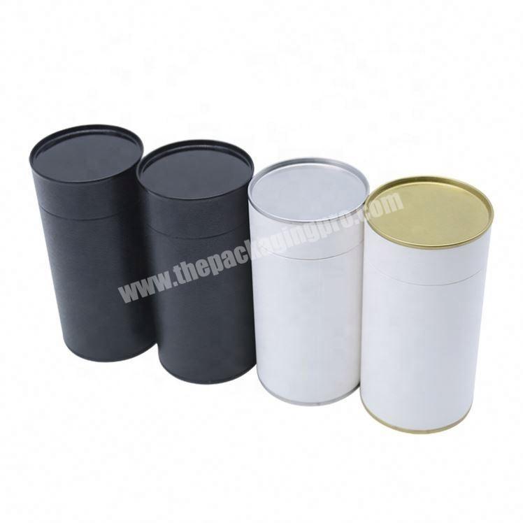 Factory Direct Supply Custom Small Tube Packaging Elegant Gift White Black Color Round Paper Box With Lid
