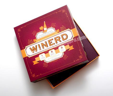 Factory Made High Quality Cheap Printed Customized  RIgid Packaging Box for Board game box