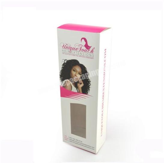 Factory Made High Quality with Cheap Price Custom  Printed Hair Extension Packaging Boxes