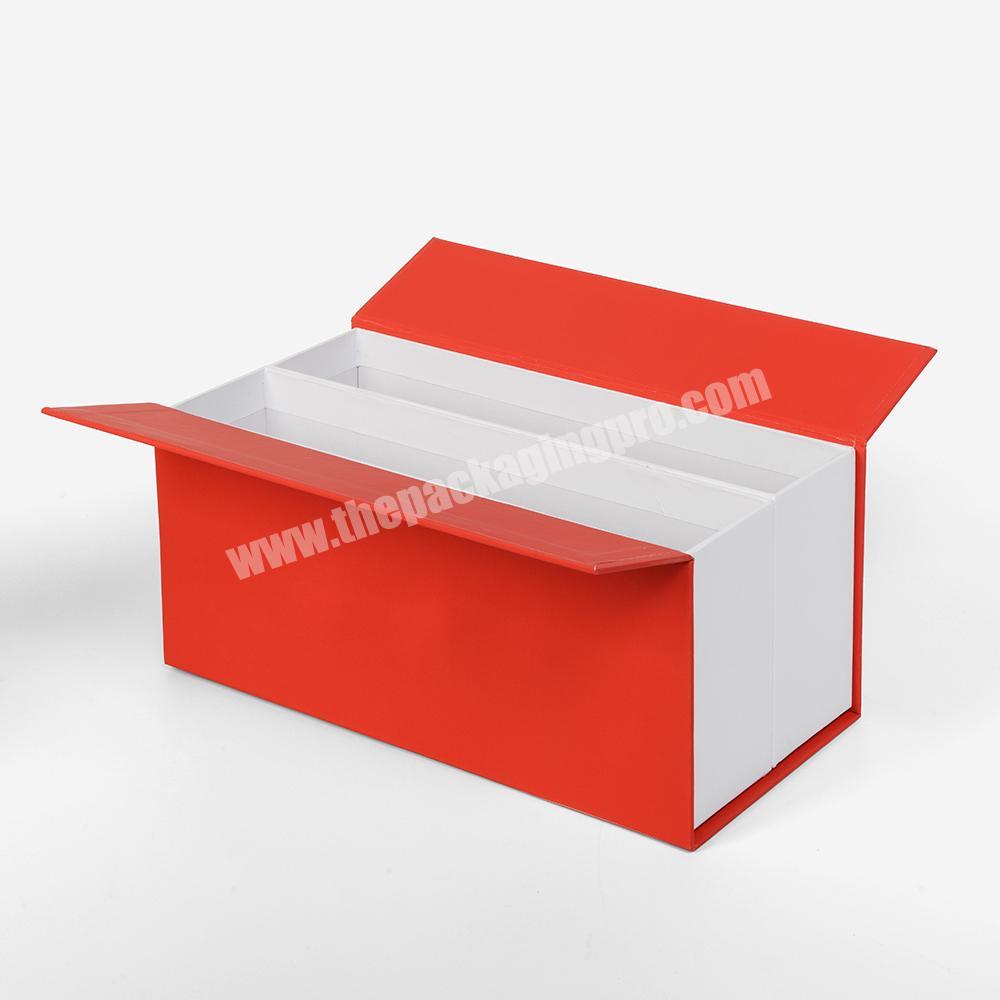 Factory Manufacture Design Logo Paper Box Rigid Cardboard Double Door Custom Packaging Closure Magnetic Gift Box