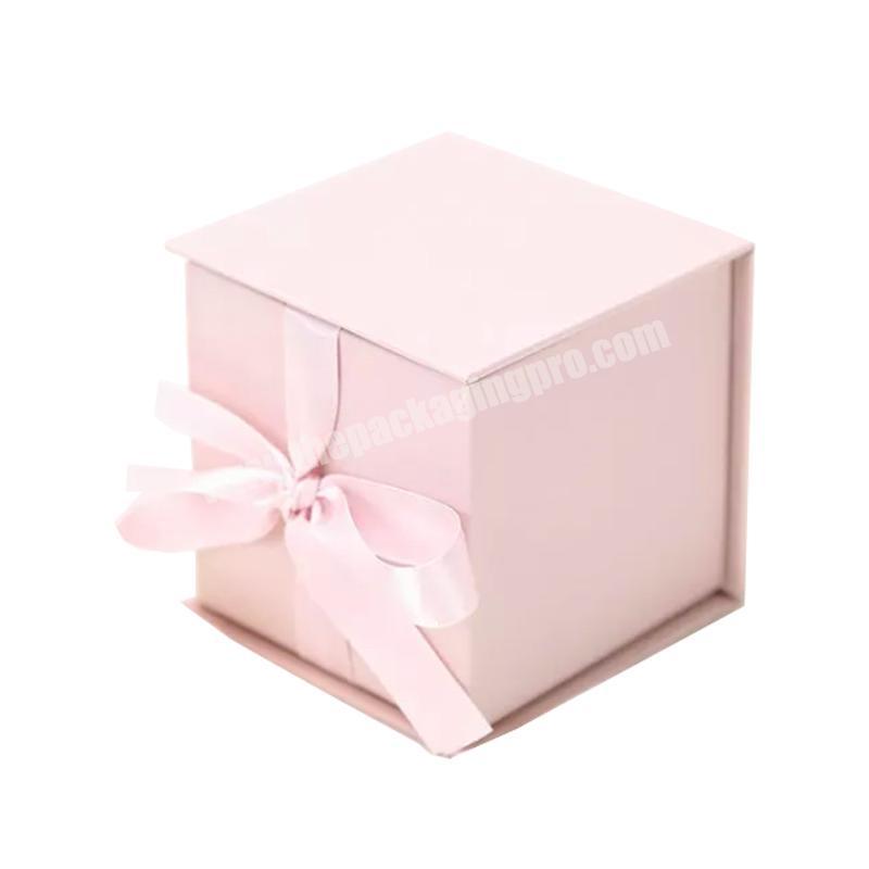 Factory Pink Square Bridesmaid Proposal Box Makeup Perfume Cardboard Storage Packaging Candle Gift Boxes For Wedding Christmas
