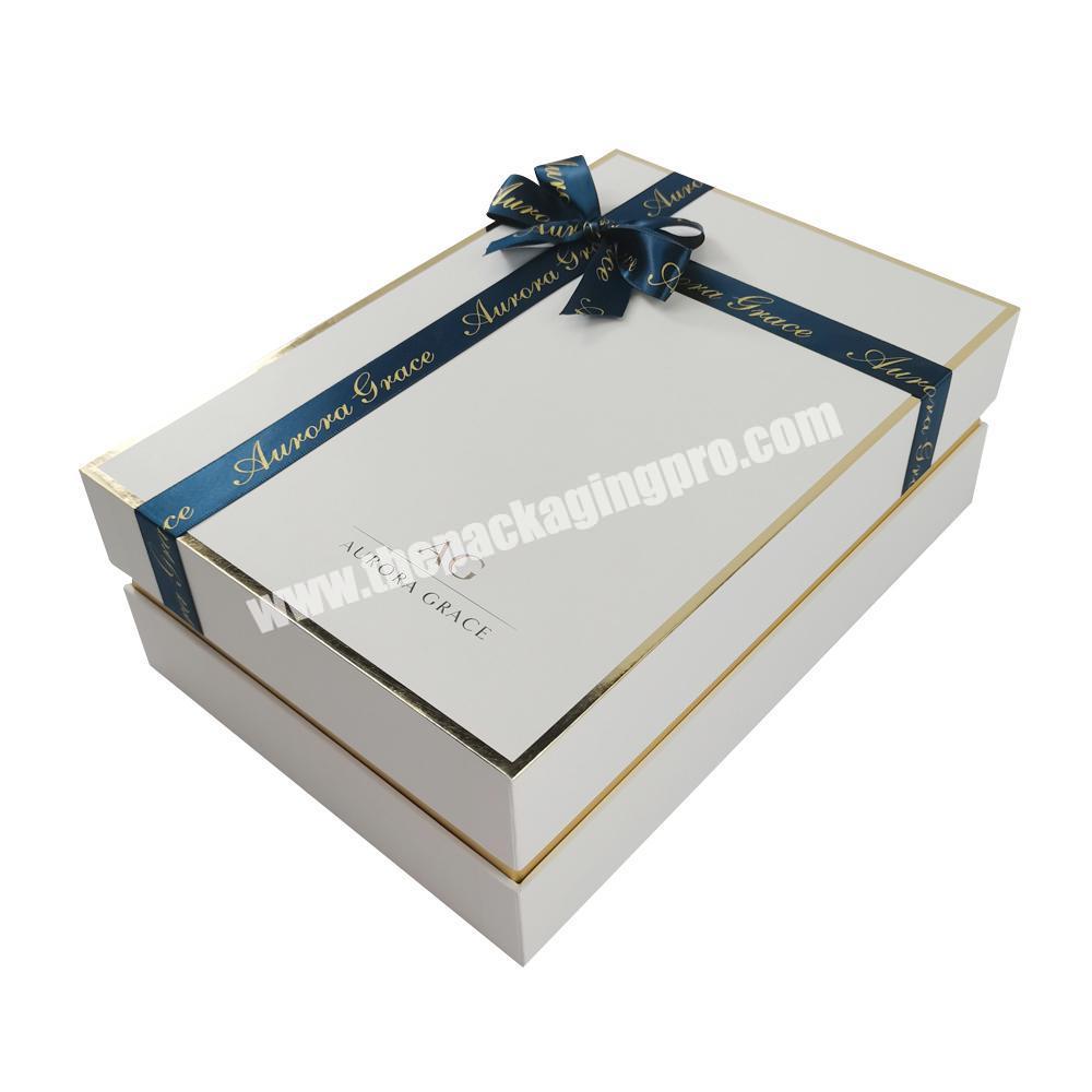 Fancy Luxury Satin Linluxury Empty Hair Extension Gift Packaging Box For Hair Bundles With Satin Lininging Paper Gift Package Bo