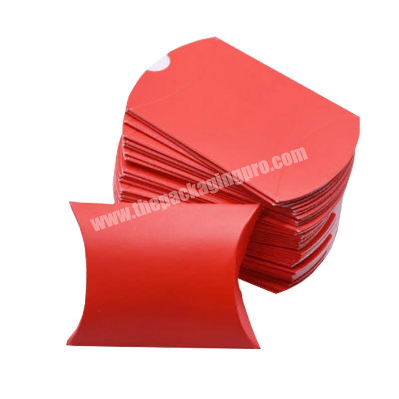 Fancy recycle paper pillow box jewelry packaging box pink cardboard jewelry printed packaging cardboard boxes