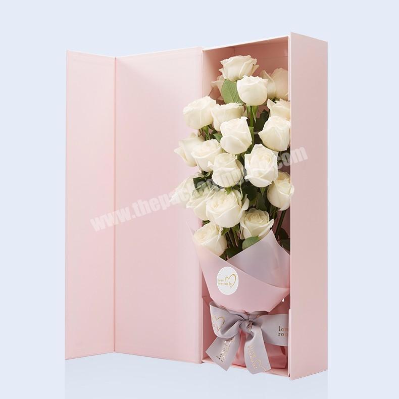 Foldable Rectangular Teddy Bear Rose Flower Packaging Paper Boxes for Gifts Top Quality Luxury Coated Paper Recyclable Accept