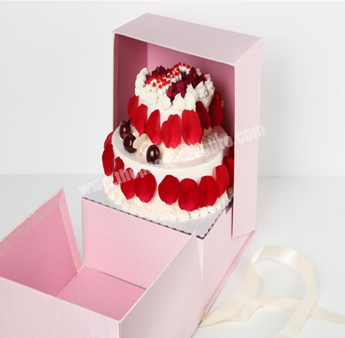 High Quality Double Cake Box Gift Box Creative Flower Box Chinese  Valentine's Day Balloon Surprise Web Celebrity Birthday Paper