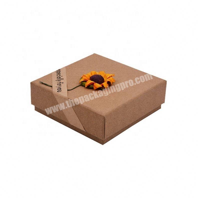 High Quality Necklace Pendant Ring Earring Packaging Gift Kraft Paper Jewelry Packaging Gift Box
