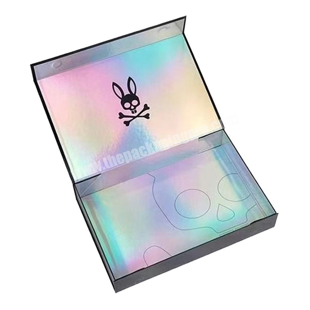 Hologram metallic paper box spray box perfume cosmetic  gift box