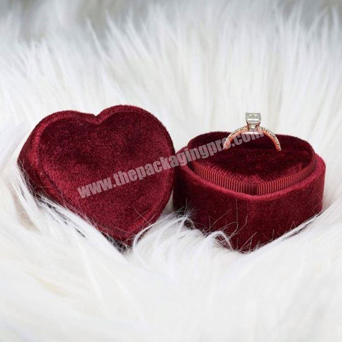 Hot heart printed necklace earring jewelry box white wooden musical small velvet customized bracelet jewelry box