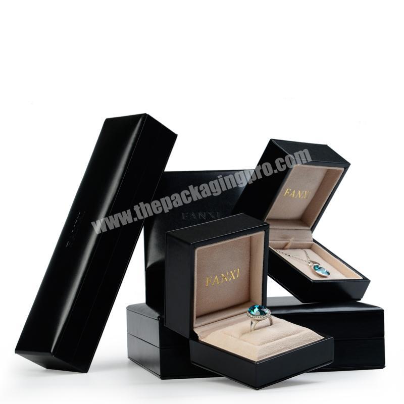 Luxury Black Leather Jewelry Packaging Gift Box