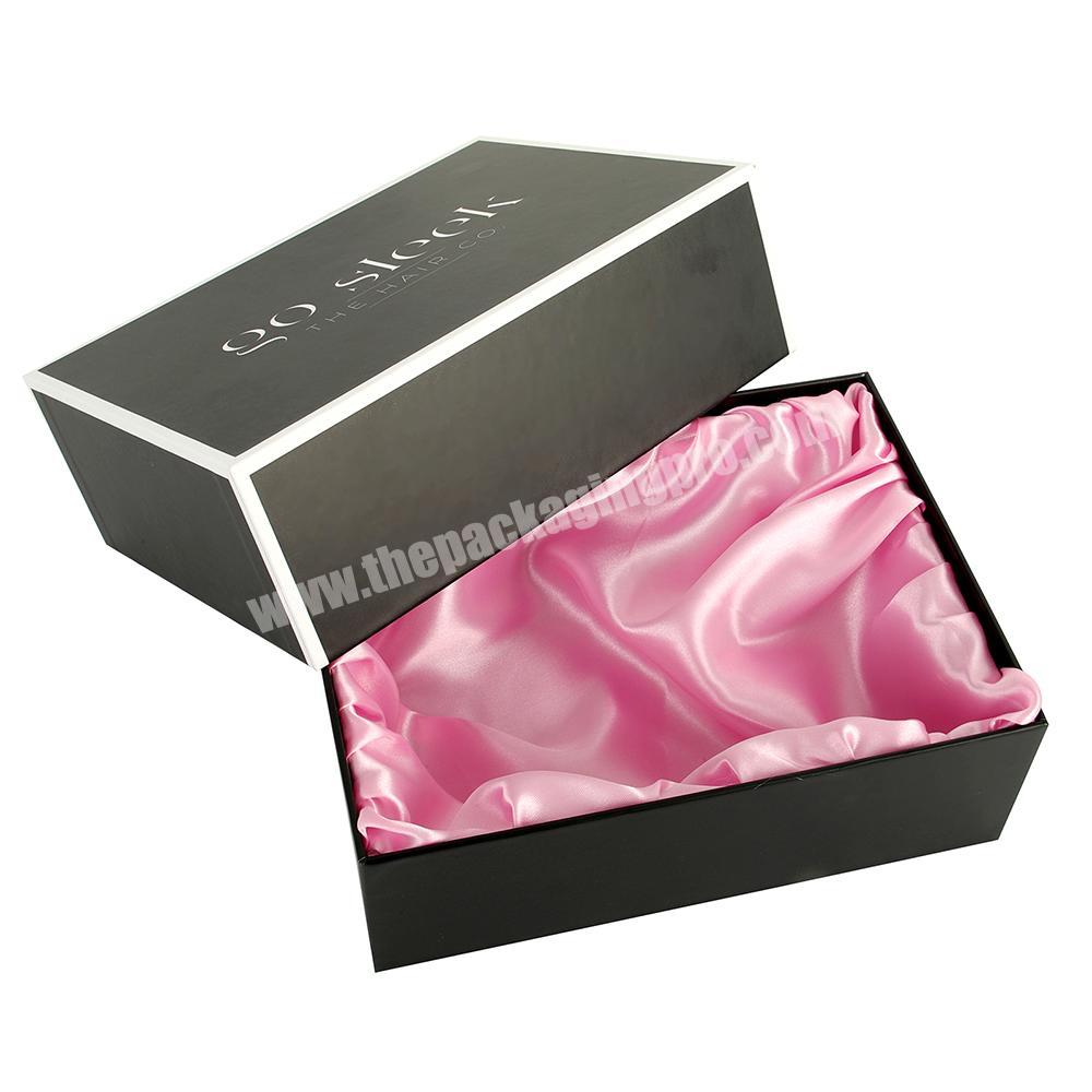 Luxury Custom Clothes Satin Gift Paper Cardboard Boxes For Lingerie Packaging