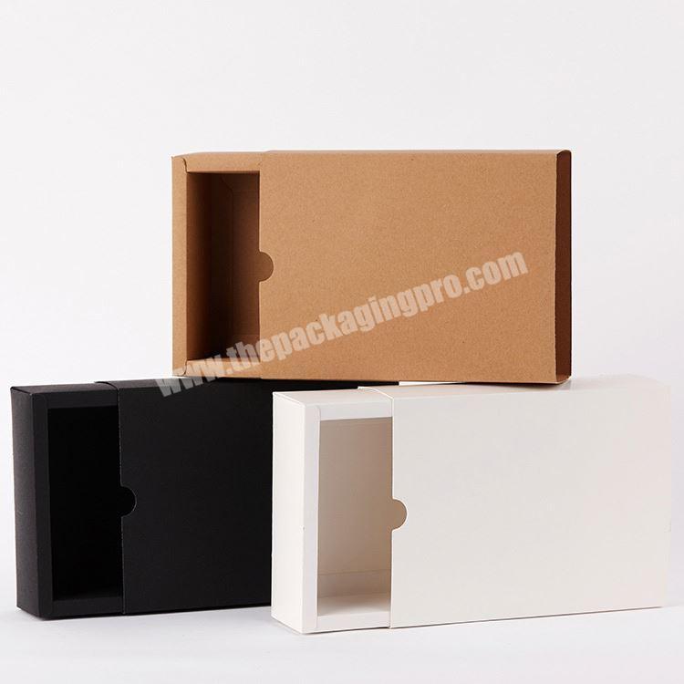Luxury drawer window box packaging sliding recyclable gift custom 2 drawers pull up plastic shoe drawers box