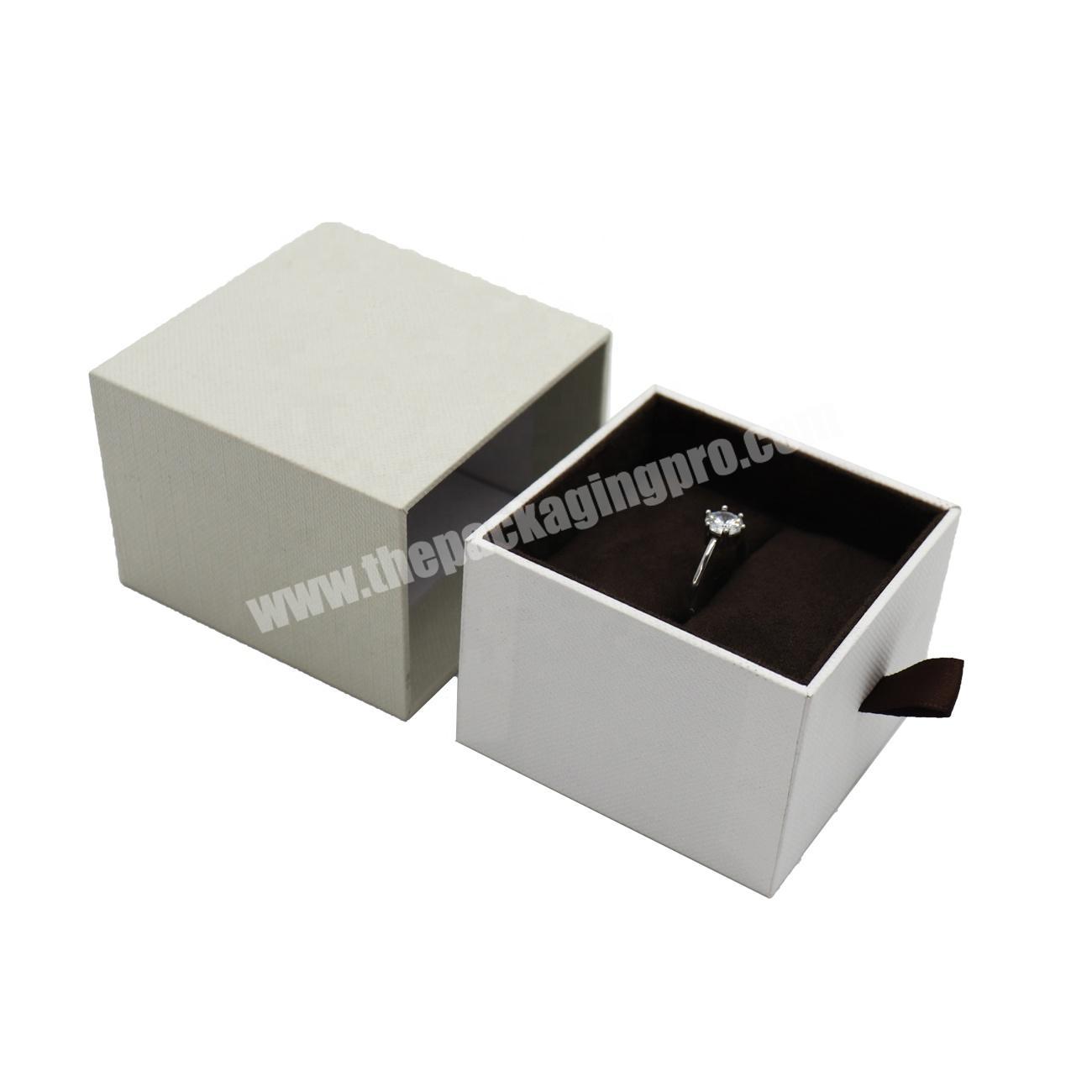 Eco Friendly custom LOGO sliding drawer earring packaging boxes