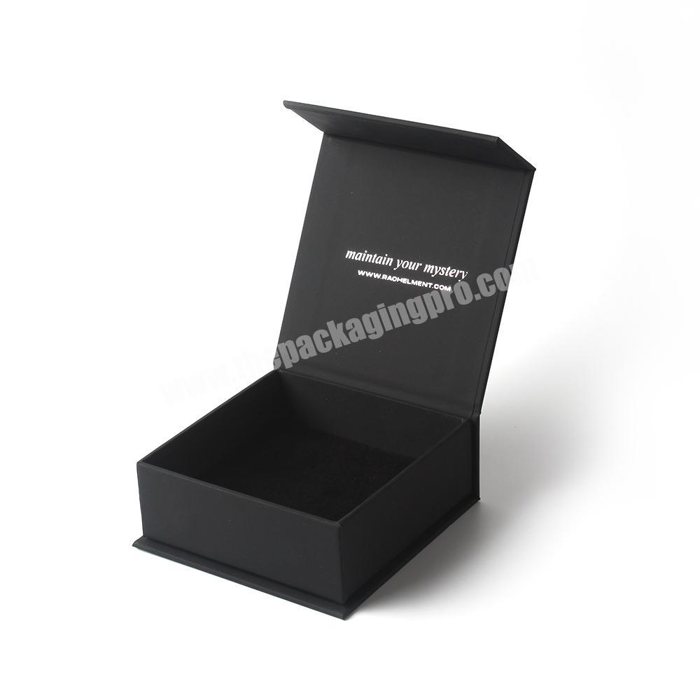 Manufacture Custom Logo Black Luxury Magnetic Gift Small Box Closure Paper Cardboard Jewellry Gift Box Packaging