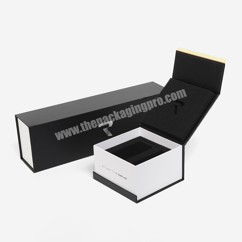 Manufacturer Production Electronics Paper Box Packaging Black Printing Paperboard Storage Closure Magnetic Gift Box Packaging