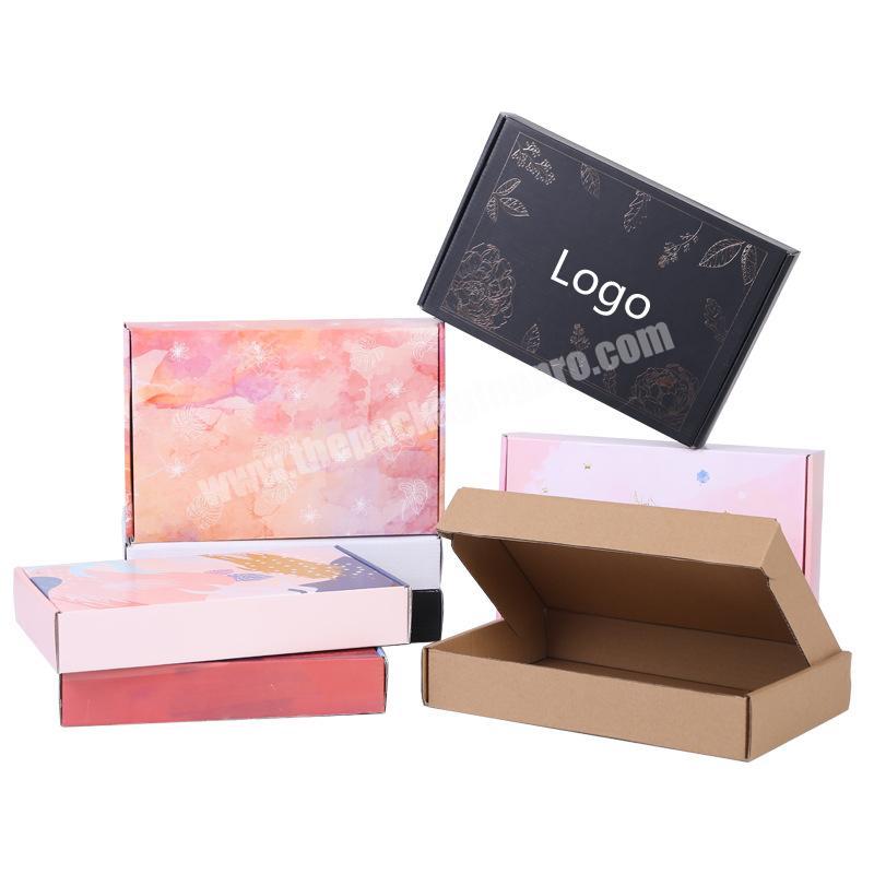 Manufacturer corrugated mailer package gift box custom printed delivery garment box e-flute paper shipping packaging for clothes