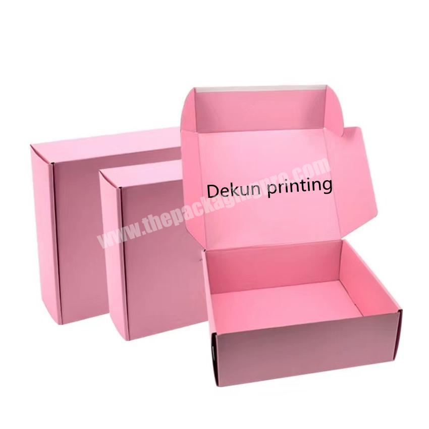 Manufacturer private label pink cardboard box flip top design mailer box carton packaging high quality custom design shoe box