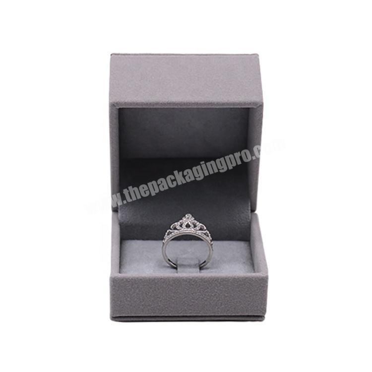 Mini Size Gold Foil Stamping Packaging Small Square Shape Velvet  Gift Jewelry Ring Box