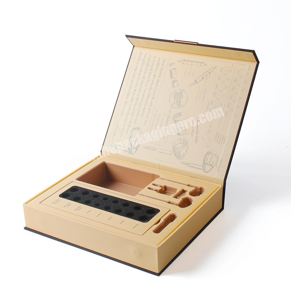 New Coming High Quality Square UV Custom Luxury Logo Earphones Magnetic Book Shape Gift Packaging Gift Box