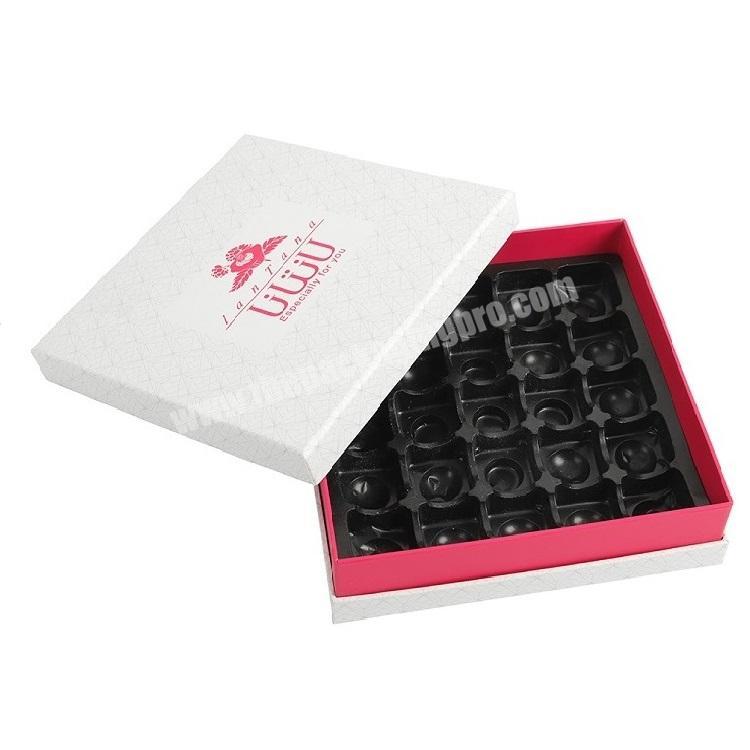 New Hot Selling Products Square Inside With PET Insert To Separate Chocolate Box