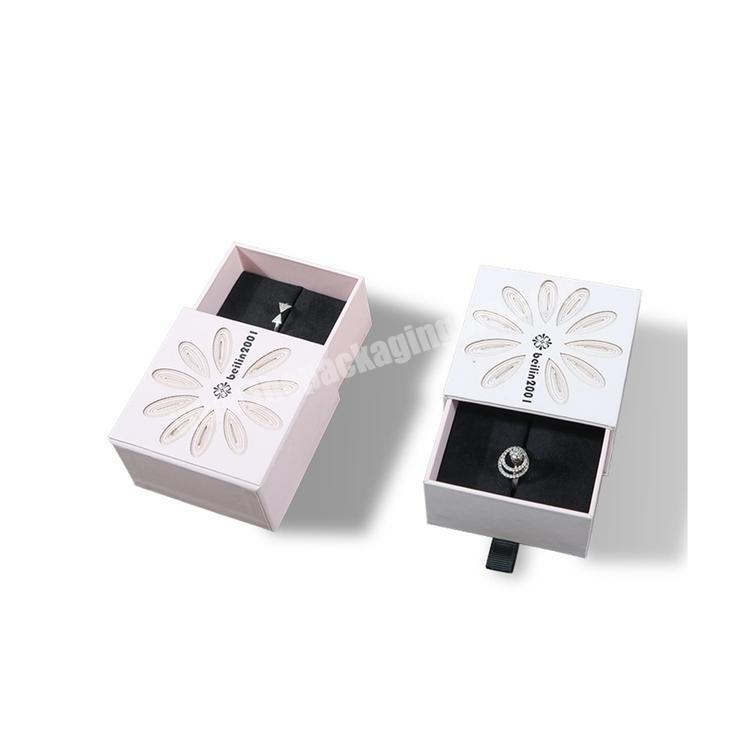 New Model High Quality  drawer Box For Jewelry Storage Packaging Wedding Rings Pendant necklace factory