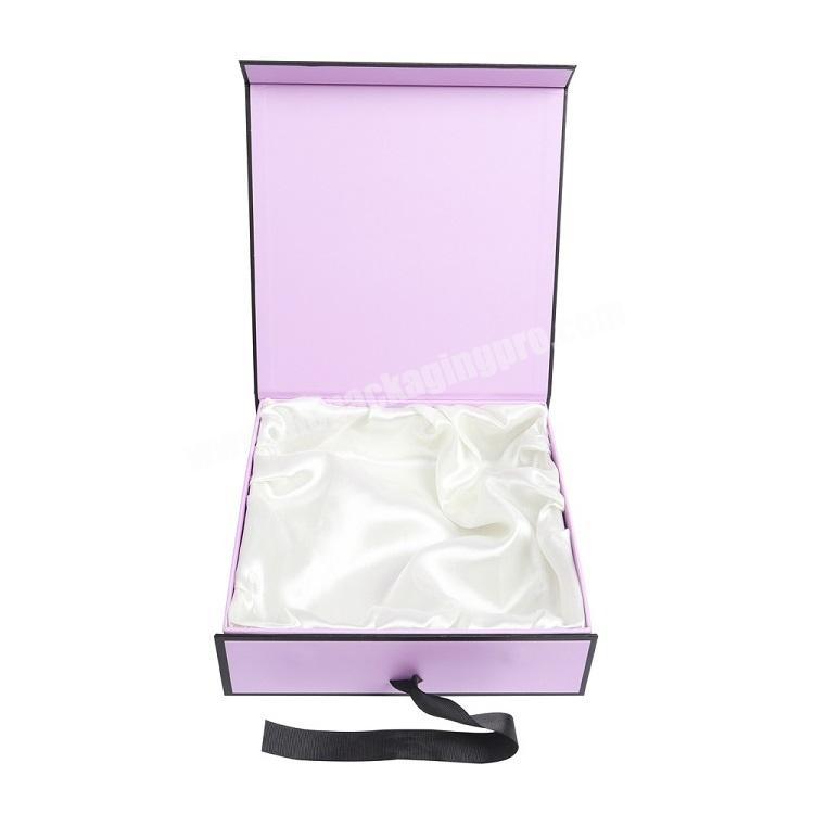 New Style Private Label Pink Carton Closure Custom Logo Satin Lining Shipping Magnetic Packaging Gift Boxes
