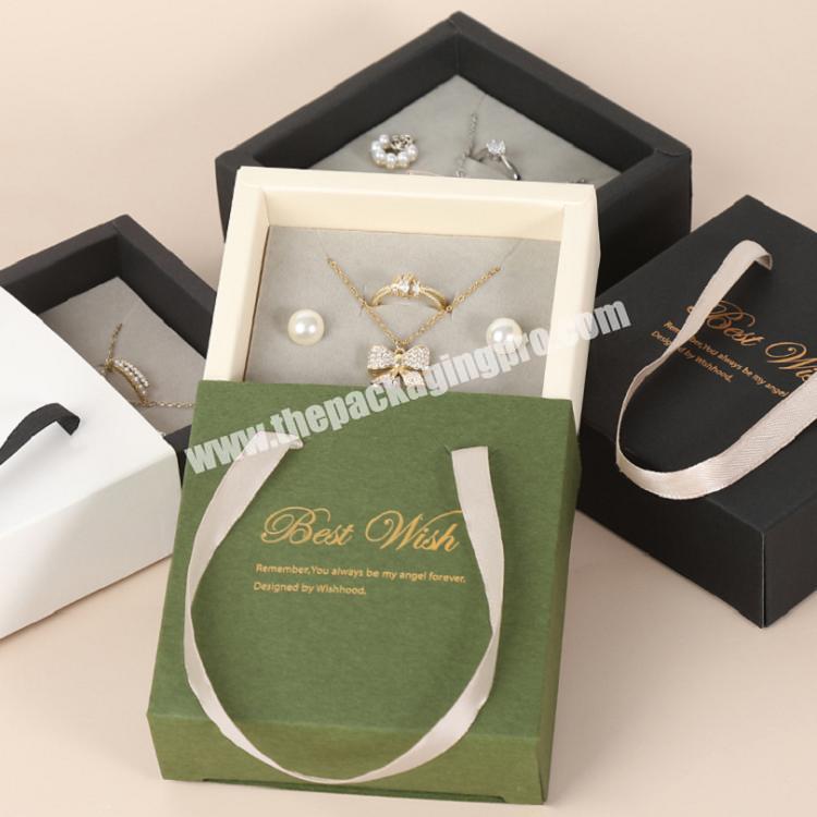 New design handle white  Portable Display Drawer Earring Necklace Ring Jewelry  Packaging Boxes wholesaler