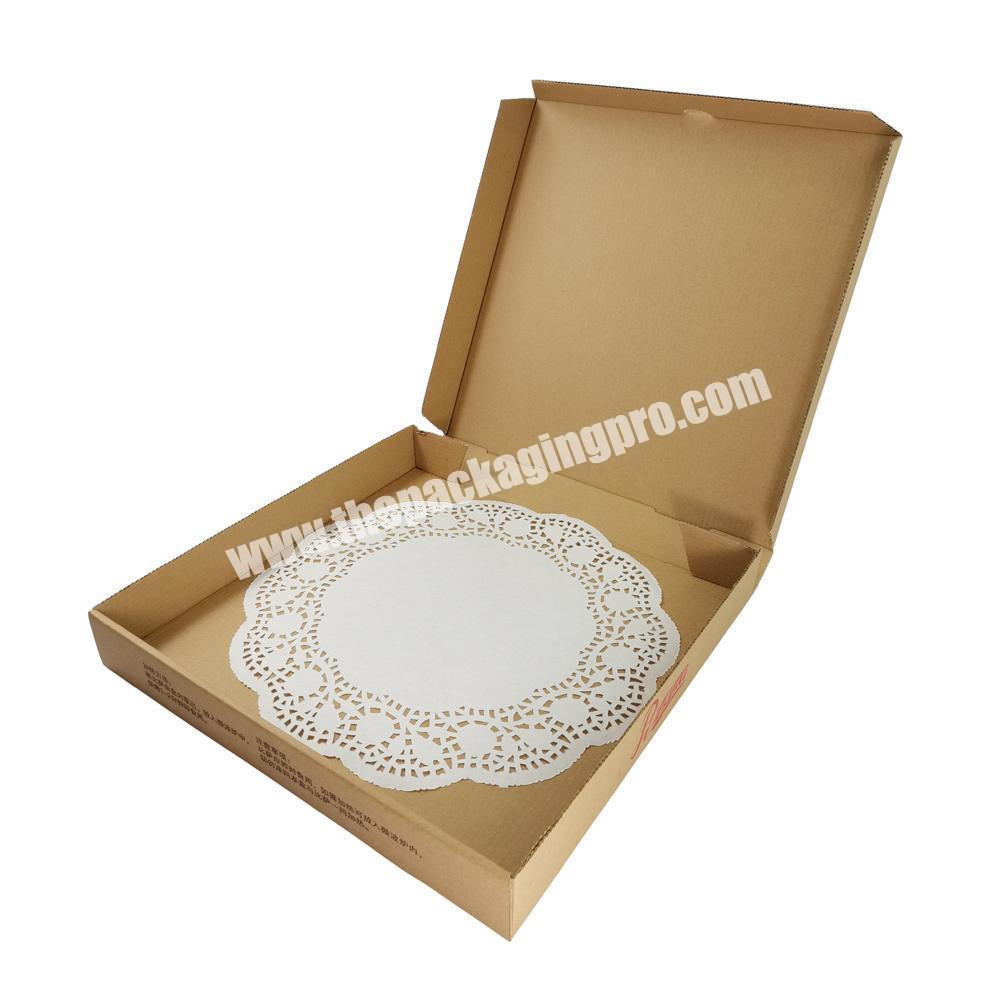 OEM Factory Custom Logo Corrugated Take Out Delivery 12 Inch Pizza Box  With Custom Design