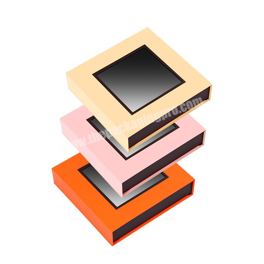 OEM supplier Custom Gift box acrylic magnetic acrylic ramadan luxury Pink rigid cartboard Gift box