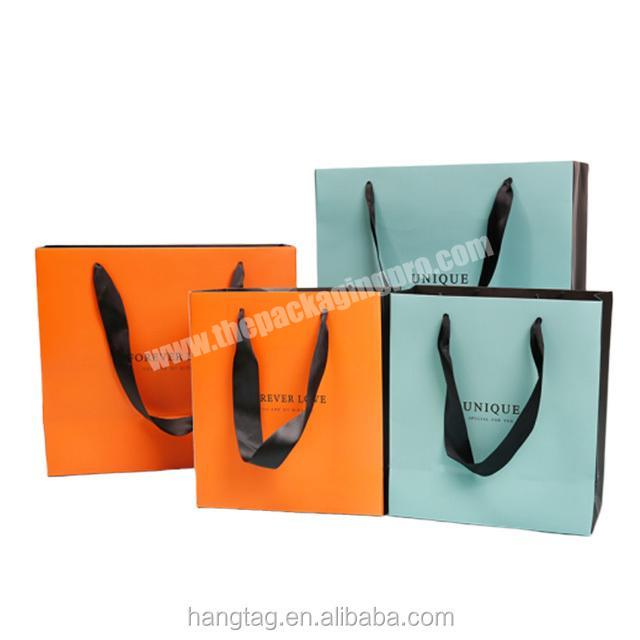 Oem Factory Printed Logo Paper Hand Gift Bag For Cosmetic