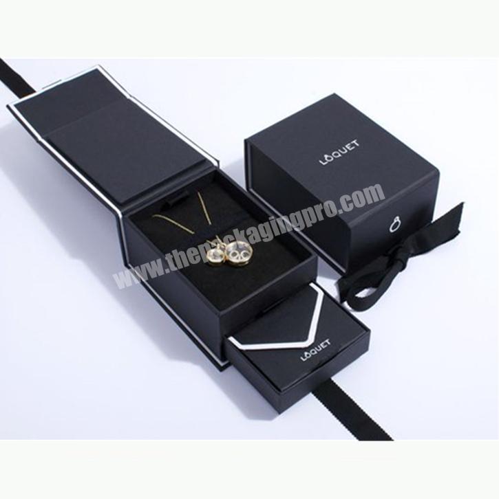 Paper Printed Custom Luxury Ring Bracelets Pendants wholesale portable jewellery box with foam
