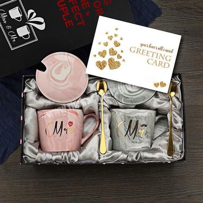 Personalised coffee mug package gift box small ceramic sublimation mugs with gift box mug box with foam
