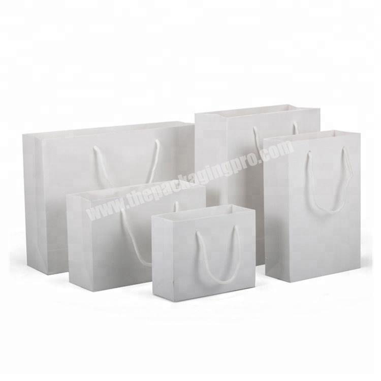 Plain White Shopping Clothing Packaging Paper Bags