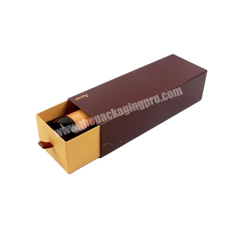 Handmade cardboard wine coffin shape gift box