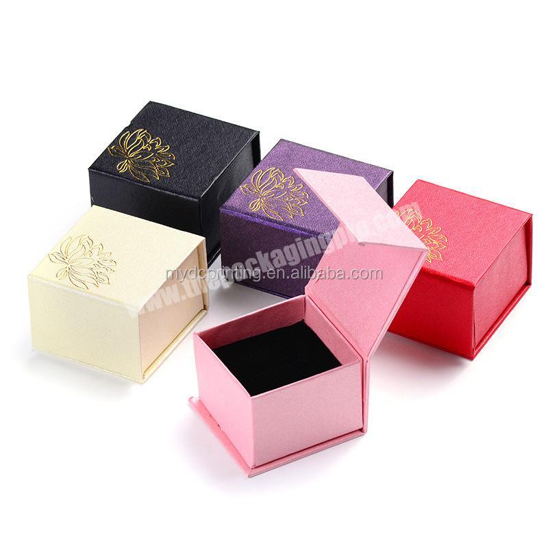 Simple Design Paper Jewelry Box Paper Box with Ribbon Closure