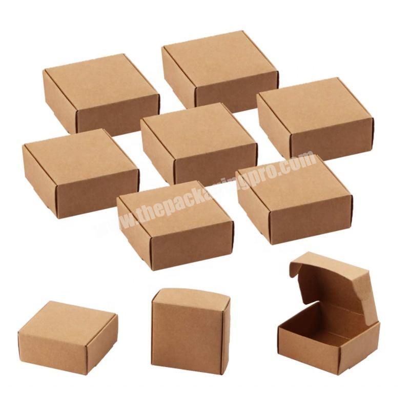 Small Mini White Kraft black Paper Box Cardboard Ring Earring Jewelry Boxes for Gift Christmas Party Favors Small Business