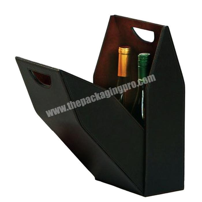 Manufacturer Sublimation luxury fashion red wine leather box portable packaging high quality wine gift box wine box