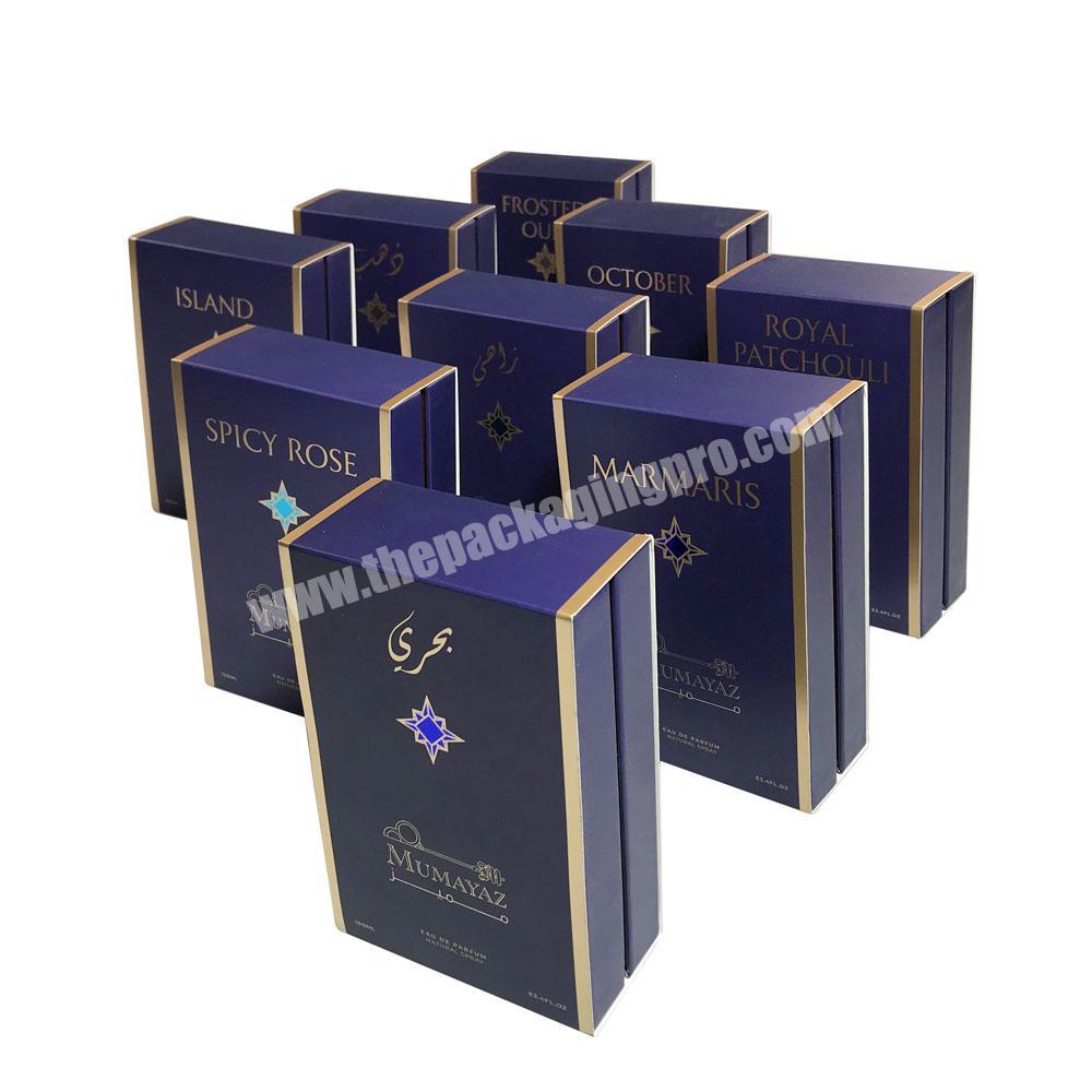 Unique Design Gift box  Luxury Fragrance Perfume Box Packaging With EVA and foil Arab style