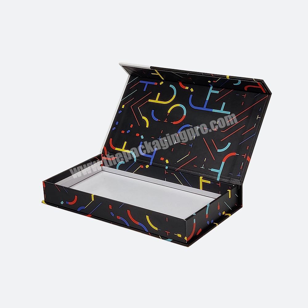 Wholesale Custom Logo Design Made Rigid Cardboard Black Gift book Shaped Storage Electronic Cigarette Small Box