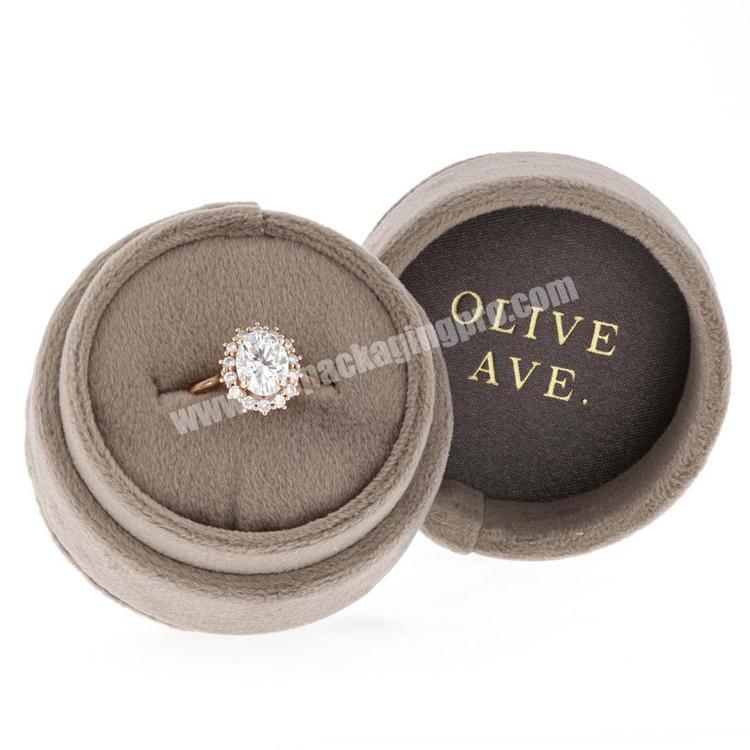 Wholesale Custom Lovely Gift Packing Round Ring Box Jewellery