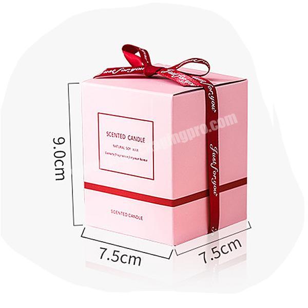 Wholesale Custom Pink Box Empty Candle Jars Package Gift Paper