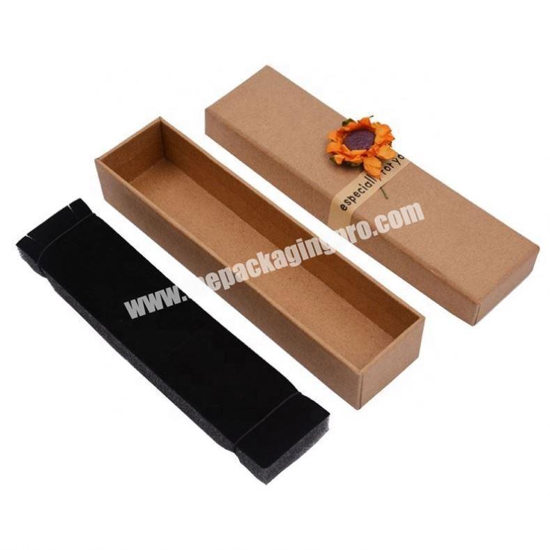Wholesale Custom Special Design Kraft Paper Box Necklace Ring Pendant Bracelet Small Gift Jewelry Packaging Box