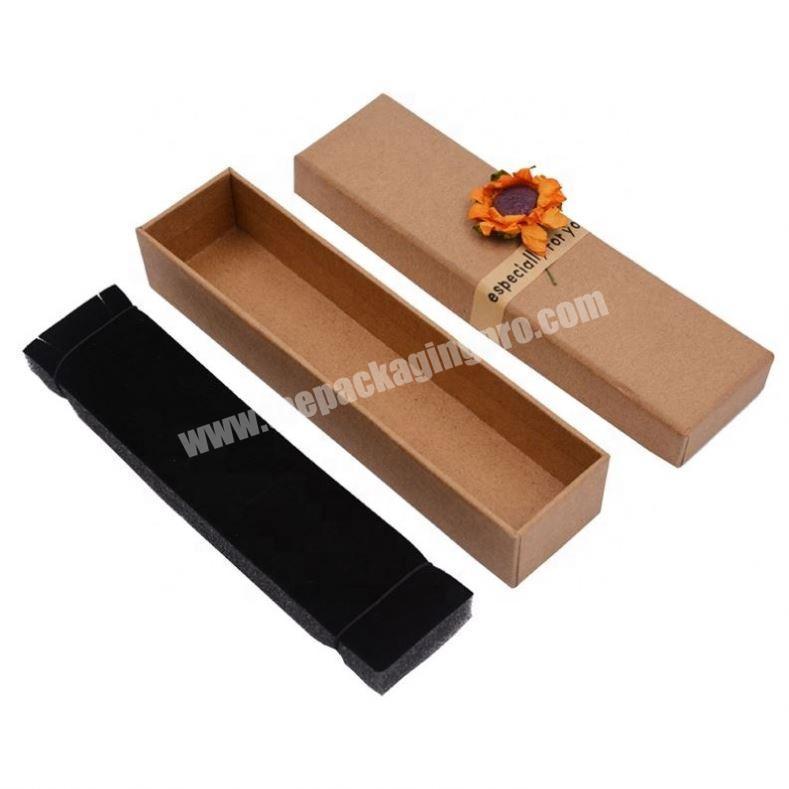 Wholesale Custom Special Design Kraft Paper Box Necklace Ring Pendant Bracelet Small Gift Jewelry Packaging Box
