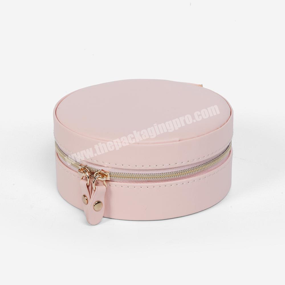 Wholesale PU Leather Case Portable Ring Skincare Packaging Gift Box Women Girls Jewelry Small Box Bag