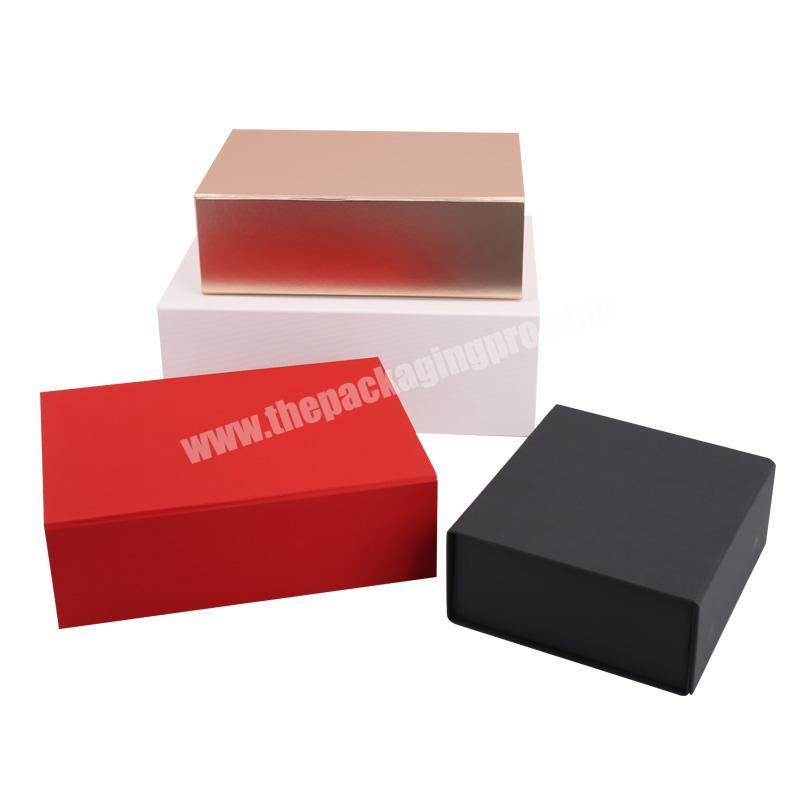 Wholesale custom logo printed display small luxury cardboard wedding  foldable gift box paper jewelry packaging box