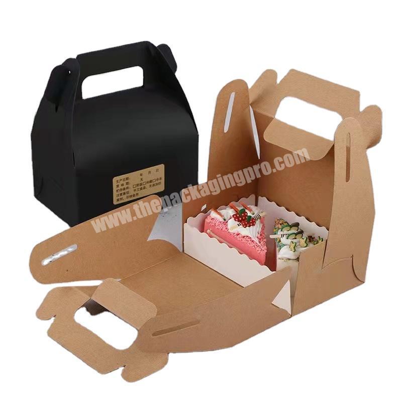 Wholesale custom printed recycled food grade kraft take away fried chicken paper mousse cake box food packaging box carton