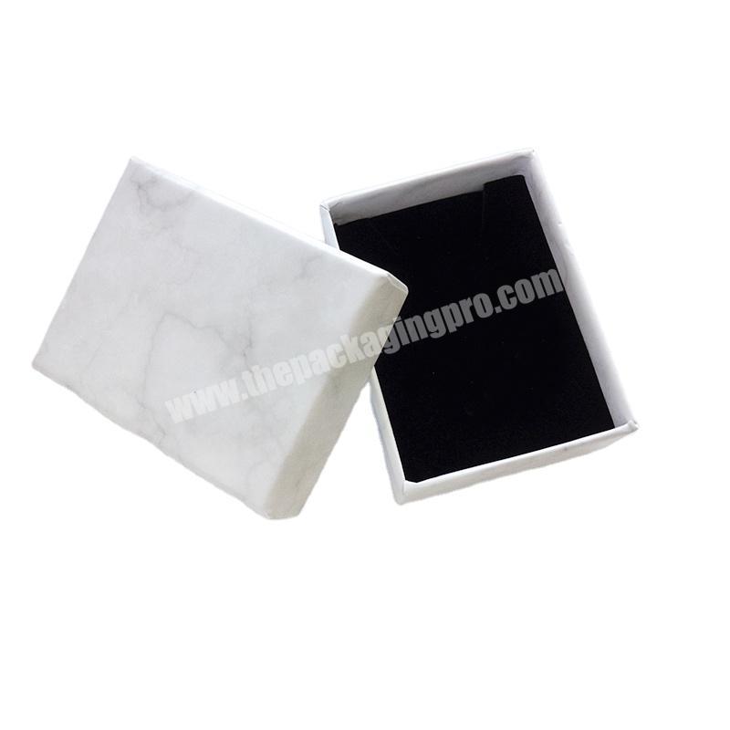 Wholesale custom small marble wedding jewelry box for ring earrings necklace packaging accessories decoration box for women