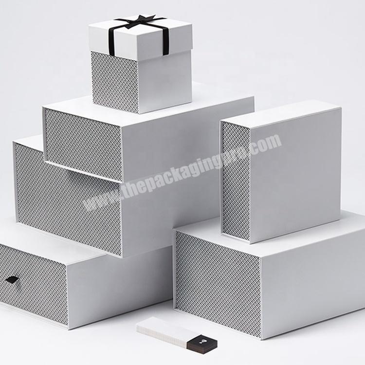 Wholesale eco friendly fancy custom printed cardboard foldable flip top sliding drawer box paper jewelry box paper jewelry box